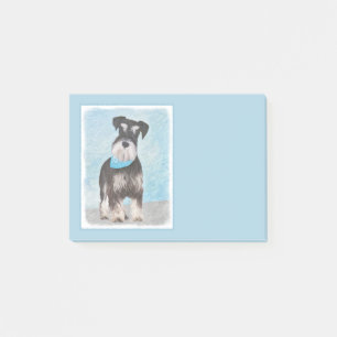 Schnauzer (Miniature) Painting - Cute Original Dog Post-it Notes