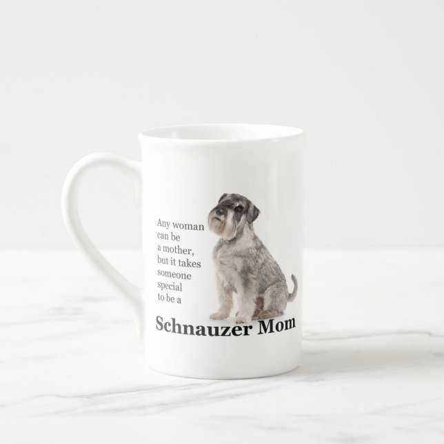Schnauzer Mum Bone China Mug (Left)