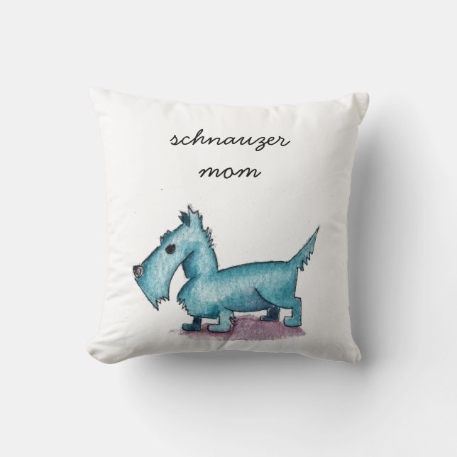 Schnauzer Mum  Cushion (Front)