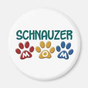 SCHNAUZER Mum Paw Print 1 Magnet