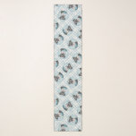 Schnauzer Painting Miniature Uncropped Pet Dog Art Scarf<br><div class="desc">This charming painting showcases a black and silver Miniature Schnauzer with uncropped or natural ears against a blue background. Our speciality lies in crafting original artwork based on nature and animals. Whether for yourself or as a thoughtful gift for your dog-loving friends, this piece promises to bring joy. Unleash your...</div>