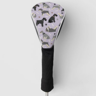 Schnauzer Paws and Bones Golf Head Cover