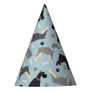 Schnauzer Paws and Bones Party Hat