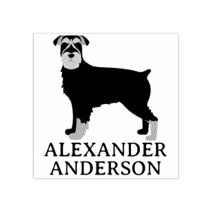 Schnauzer Personalise Rubber Stamp