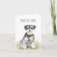Schnauzer Personalised Greeting Card