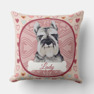 Schnauzer Personalize Valentine Pillow