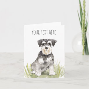 Schnauzer Personalized Greeting Card