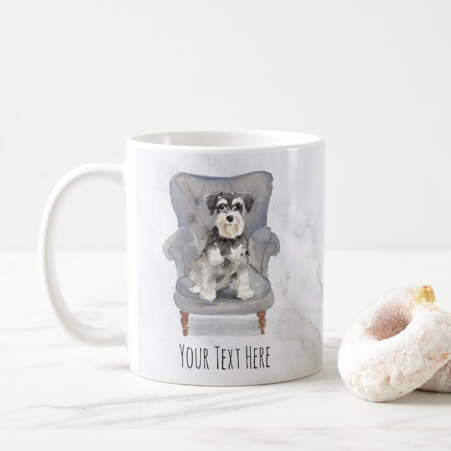 Schnauzer Personalized Mug (With Donut)