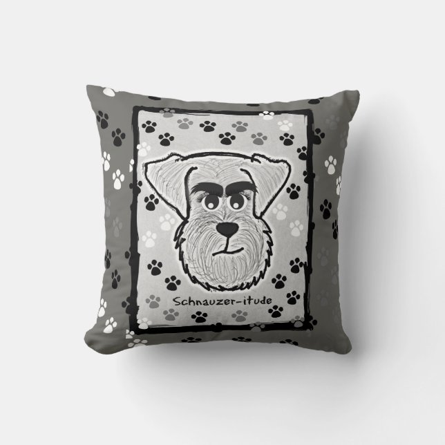 Schnauzer Pillow (Front)