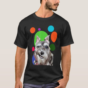 Schnauzer Pop Art Mini Schnauzer Sassy Portrait Do T-Shirt