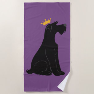 Schnauzer Prince Beach Towel