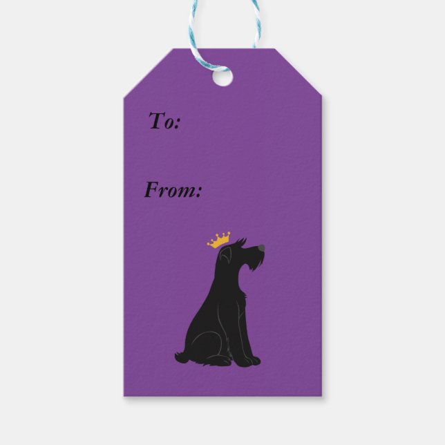Schnauzer Prince Gift Tags (Front)