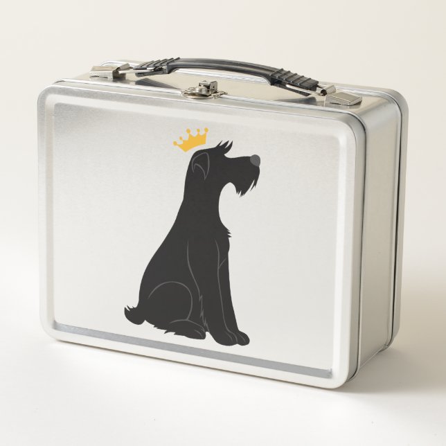 Schnauzer Prince Metal Lunch Box (Front)