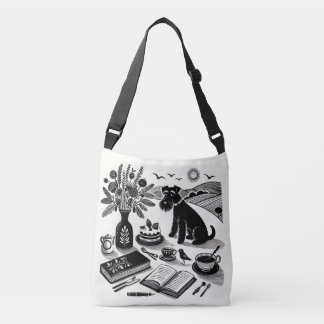 Schnauzer Print Tote Bag