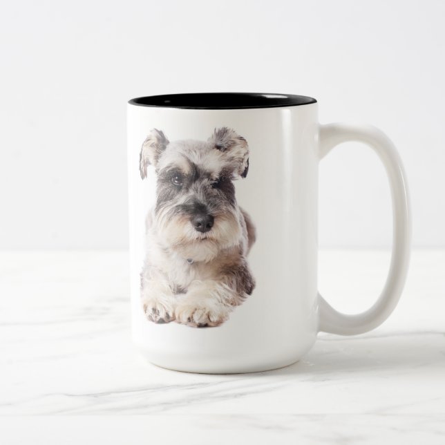 schnauzer puppy coffee mug (Right)