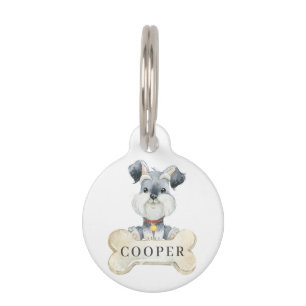 Schnauzer Puppy Dog Pet Tag