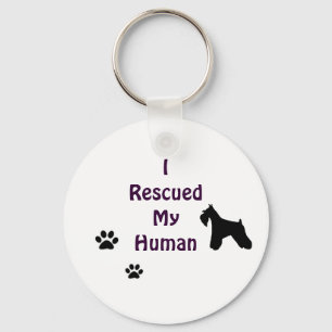 Schnauzer Rescue Keychain