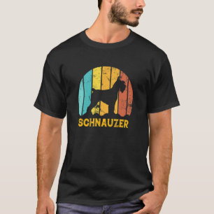 Schnauzer Retro Vintage Mini Schnauzer Dog Sunset T-Shirt