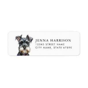 Schnauzer Return Address Label