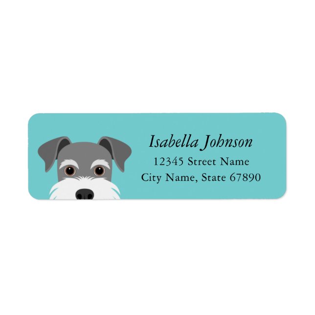 Schnauzer Return Address Labels (Front)