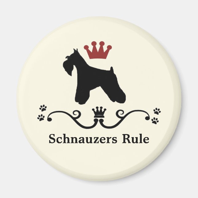 Schnauzer Rule Magnet (Front)