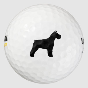Schnauzer Silhouette Golf Balls
