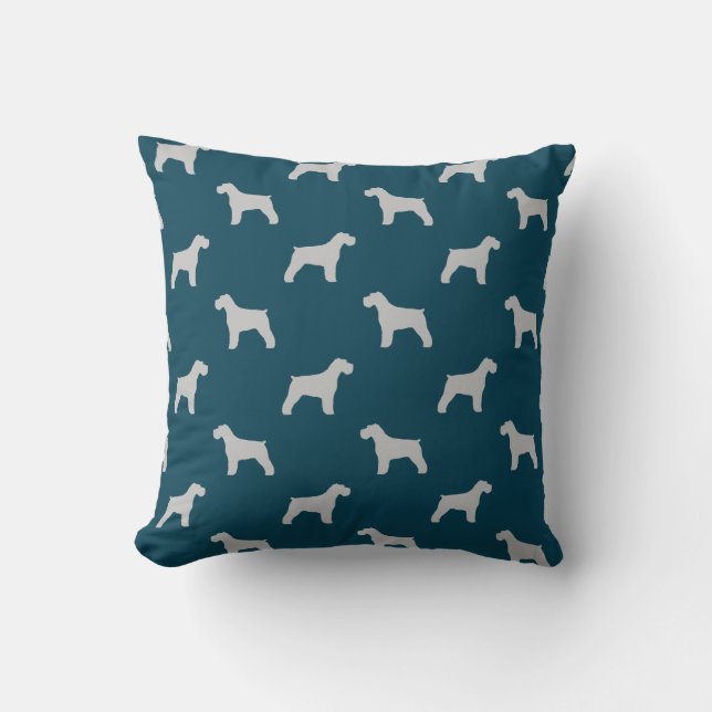 Schnauzer Silhouettes Pattern Cushion (Front)