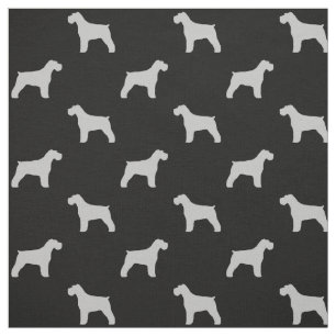 Schnauzer Silhouettes Pattern Fabric