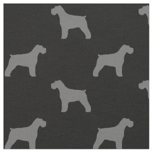Schnauzer Silhouettes Pattern Fabric