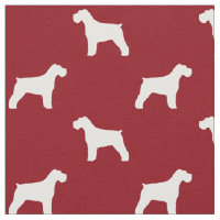 Schnauzer Silhouettes Red and White Patterned