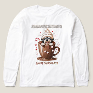 Schnauzer Snuggles & Hot Chocolate Tri-Blend Shirt