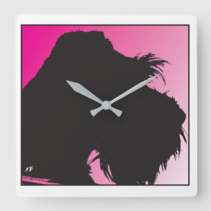 Schnauzer Square Wall Clock