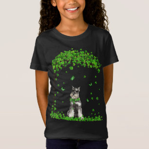 Schnauzer St Patricks Day Lover Irish Shamrock Dog T-Shirt