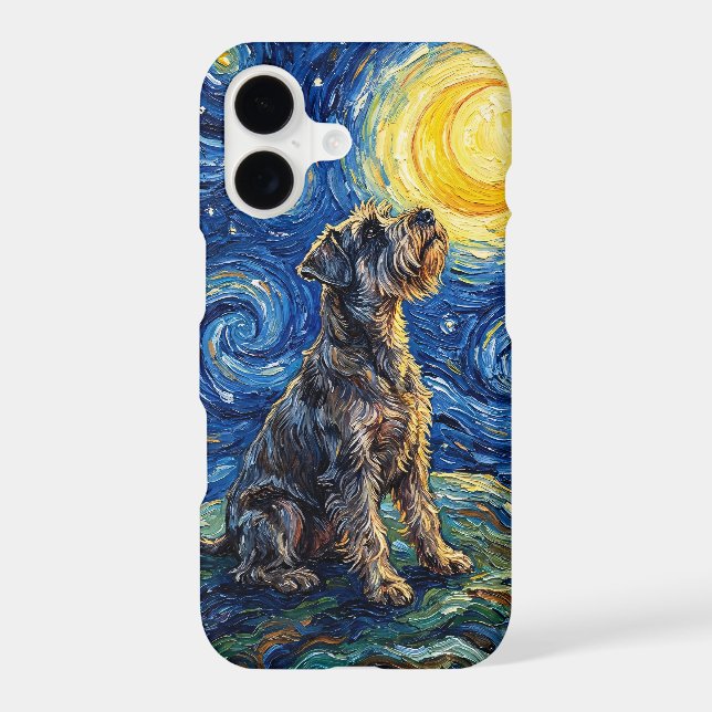 Schnauzer Starry Night Painting (Back)