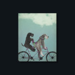 Schnauzer Tandem Canvas Print<br><div class="desc">Schnauzer Tandem by Fabfunky. Features schnauzers riding a bicycle in a whimsical, steampunk style. | 192047D</div>