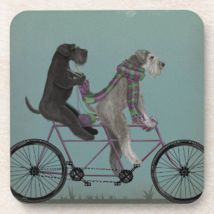 Schnauzer Tandem Coaster