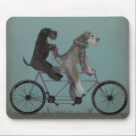 Schnauzer Tandem Mouse Pad<br><div class="desc">Schnauzer Tandem by Fabfunky. Features schnauzers riding a bicycle in a whimsical,  steampunk style. | 192047D</div>