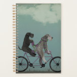 Schnauzer Tandem Planner<br><div class="desc">Schnauzer Tandem by Fabfunky. Features schnauzers riding a bicycle in a whimsical, steampunk style. | 192047D</div>