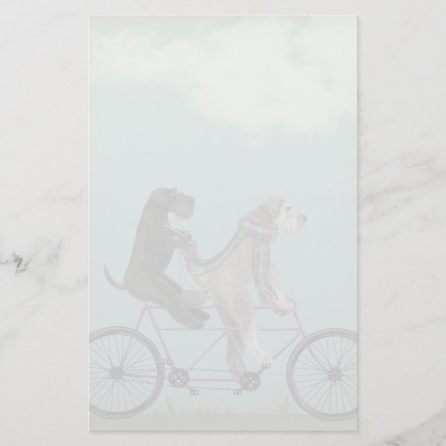 Schnauzer Tandem Stationery (Front)