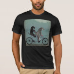 Schnauzer Tandem T-Shirt<br><div class="desc">Schnauzer Tandem by Fabfunky. Features schnauzers riding a bicycle in a whimsical,  steampunk style. | 192047D</div>