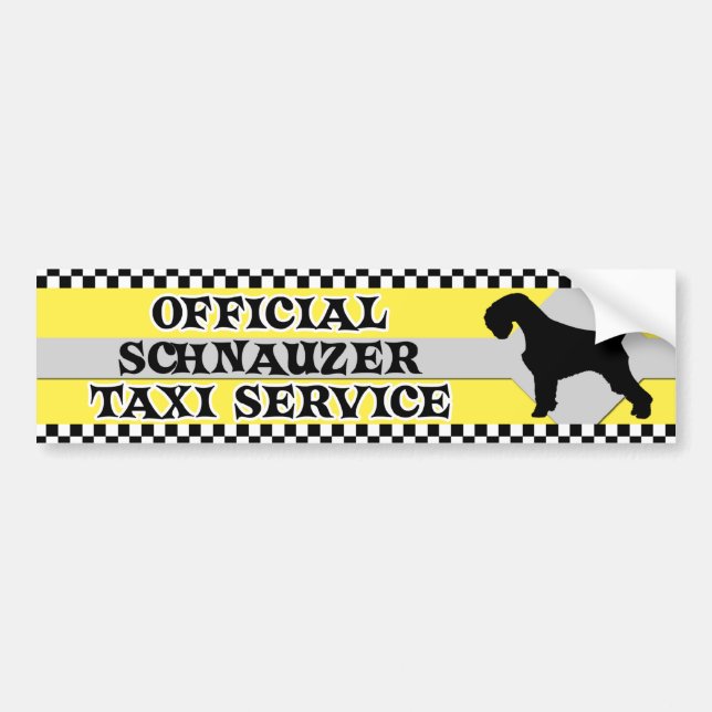 Schnauzer Taxi Service Bumper Sticker (Front)