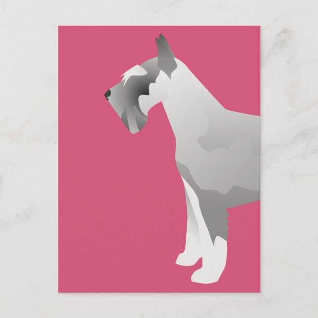 Schnauzer Templates ready to Customise Postcard (Front)