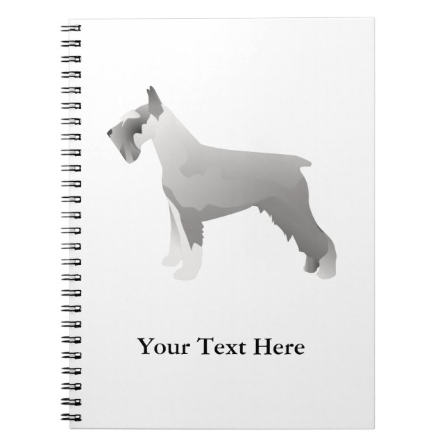 Schnauzer Templates ready to Customise Spiral Notebook (Front)