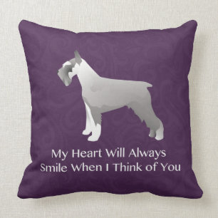 Schnauzer Thinking of You Design Cushion