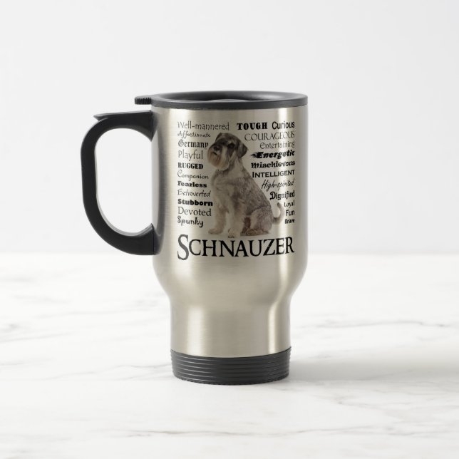 Schnauzer Traits Travel Mug (Left)