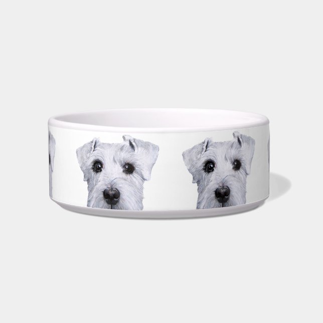 Schnauzer white, original by miart bowl (Front)