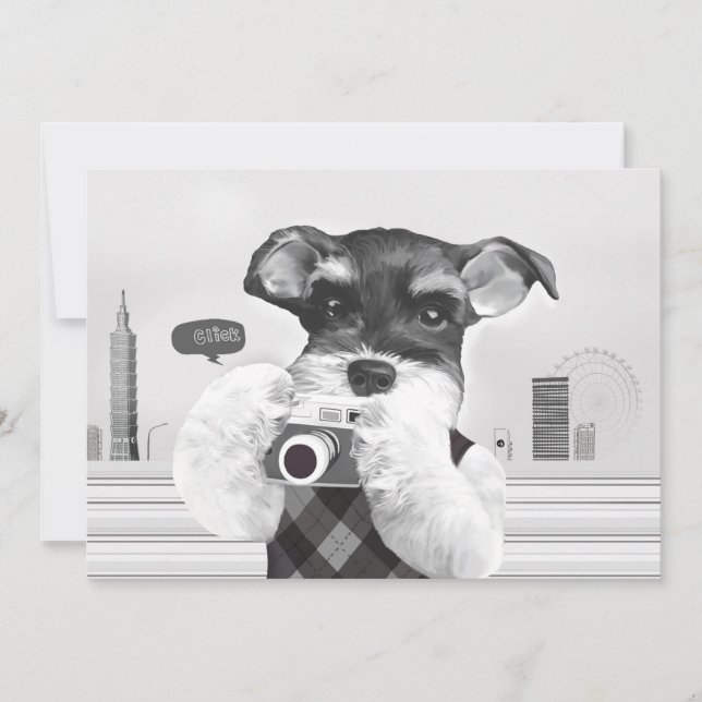 Schnauzer with Camera Card (Front)