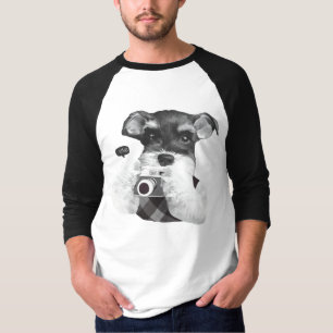 Schnauzer with Camera T-Shirt