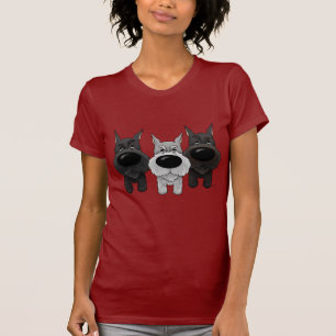 Schnauzers - Nose and Butt View T-Shirt
