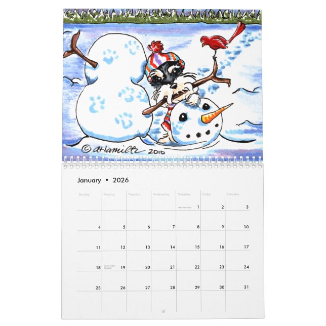 Schnauzers Off-Leash Art™ Vol 1 Calendar (Jan 2026)
